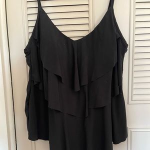 Plus Size Black Swim Top